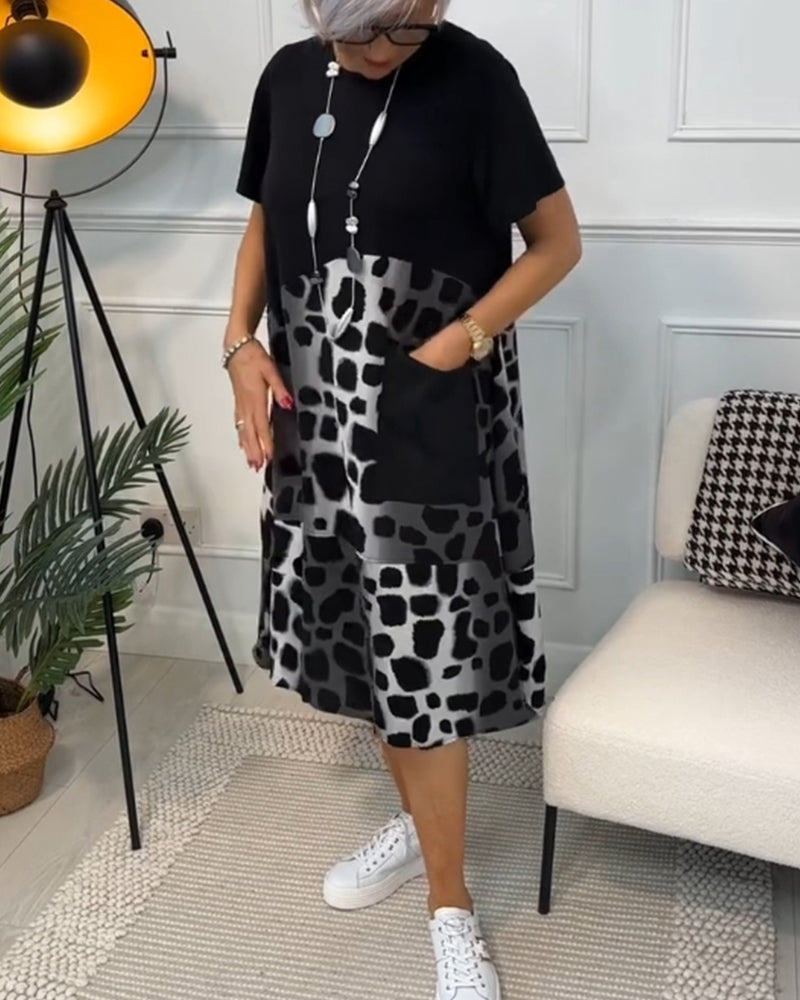 Adriana™ | Midi-Kleid mit kurzen Ärmeln für Frauen