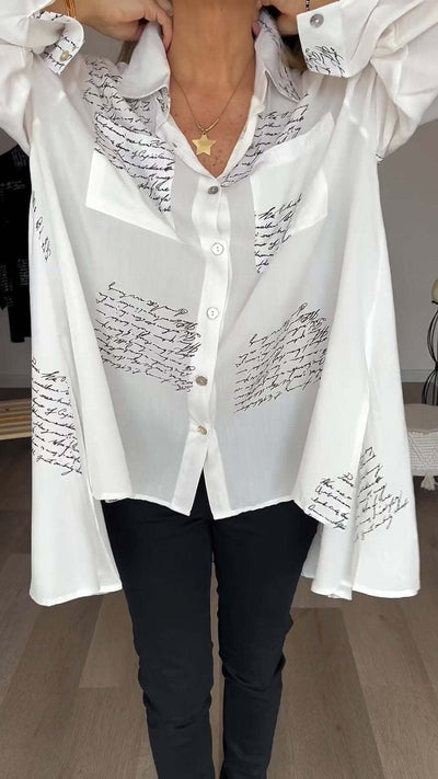 Callista™ - Handschriftliches Button-Up-Hemd