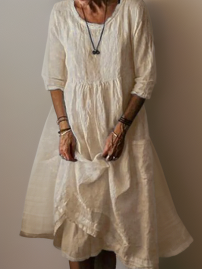 Carolien | Maxikleid mit lockerem Rundhalsausschnitt
