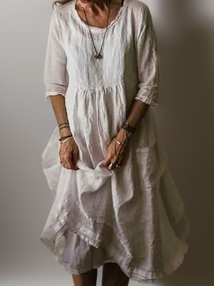 Carolien | Maxikleid mit lockerem Rundhalsausschnitt