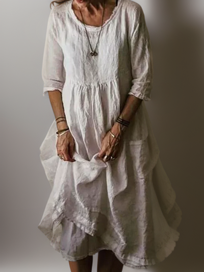 Carolien | Maxikleid mit lockerem Rundhalsausschnitt