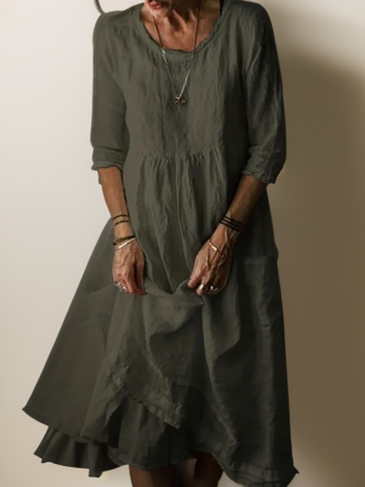 Carolien | Maxikleid mit lockerem Rundhalsausschnitt