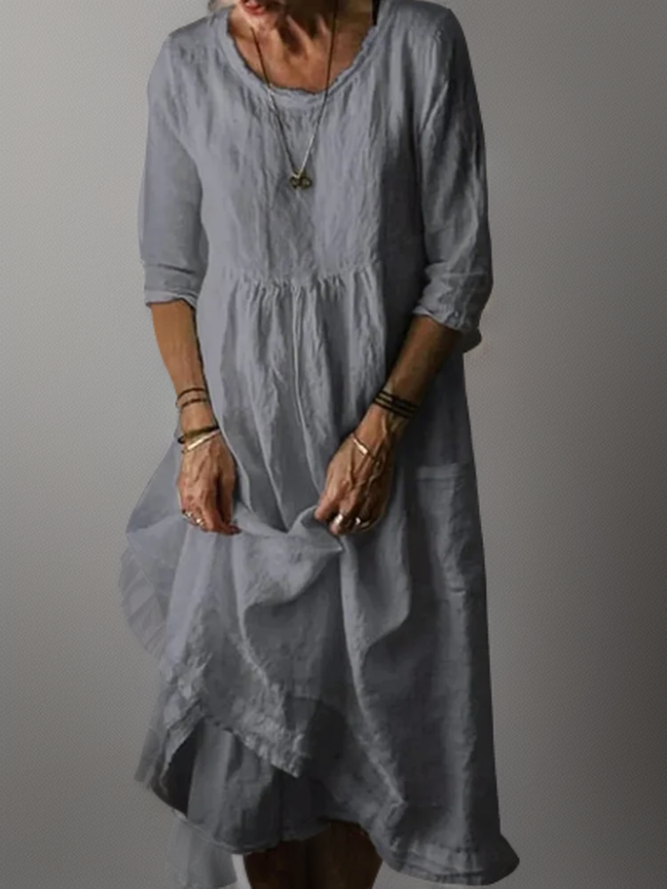 Carolien | Maxikleid mit lockerem Rundhalsausschnitt