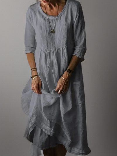 Carolien | Maxikleid mit lockerem Rundhalsausschnitt