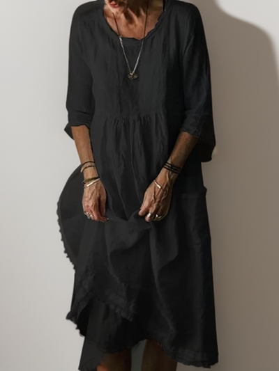 Carolien | Maxikleid mit lockerem Rundhalsausschnitt