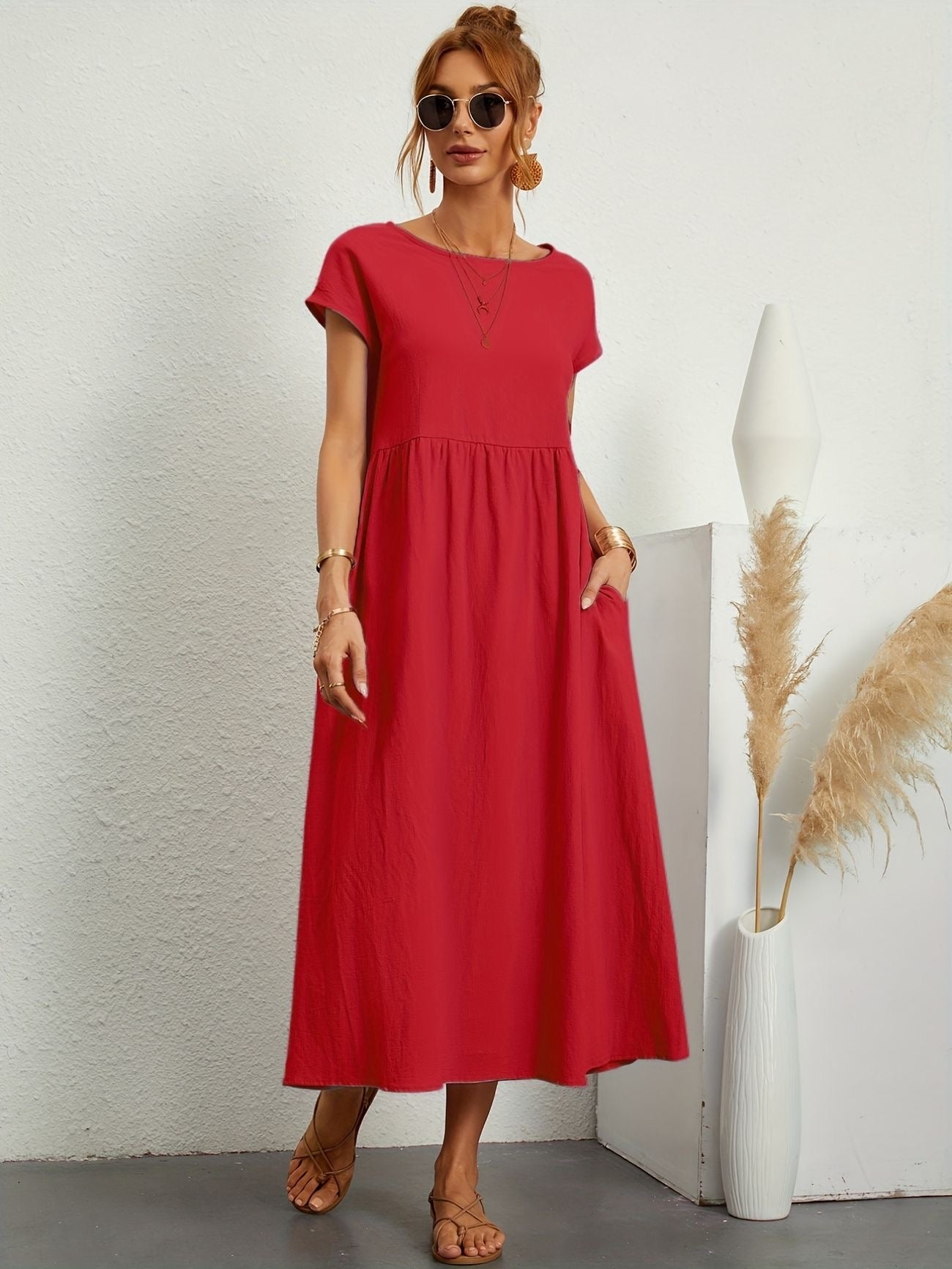 Rosineo™ | Lässiges Leinenkleid