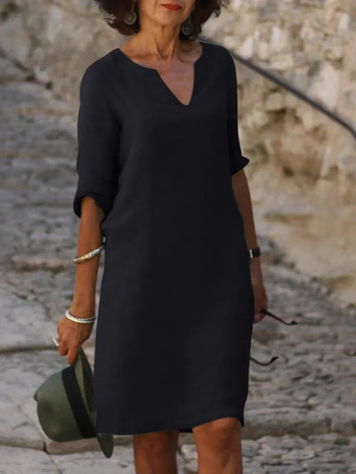 Suzan - Elegantes Kleid mit V-Ausschnitt