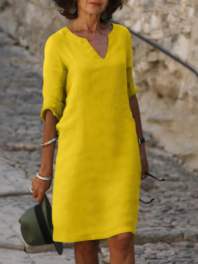 Aisling | Kleid mit V-Ausschnitt, das den Bauch bedeckt