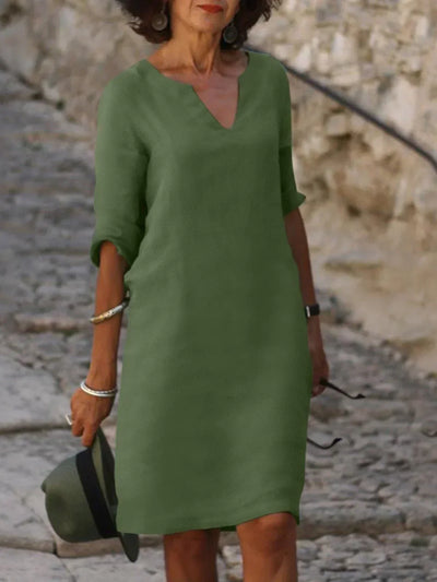 Suzan - Elegantes Kleid mit V-Ausschnitt